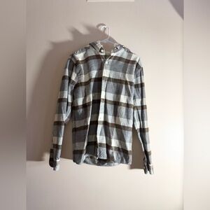Hollister beige plaid buttoned shirt (men’s small)